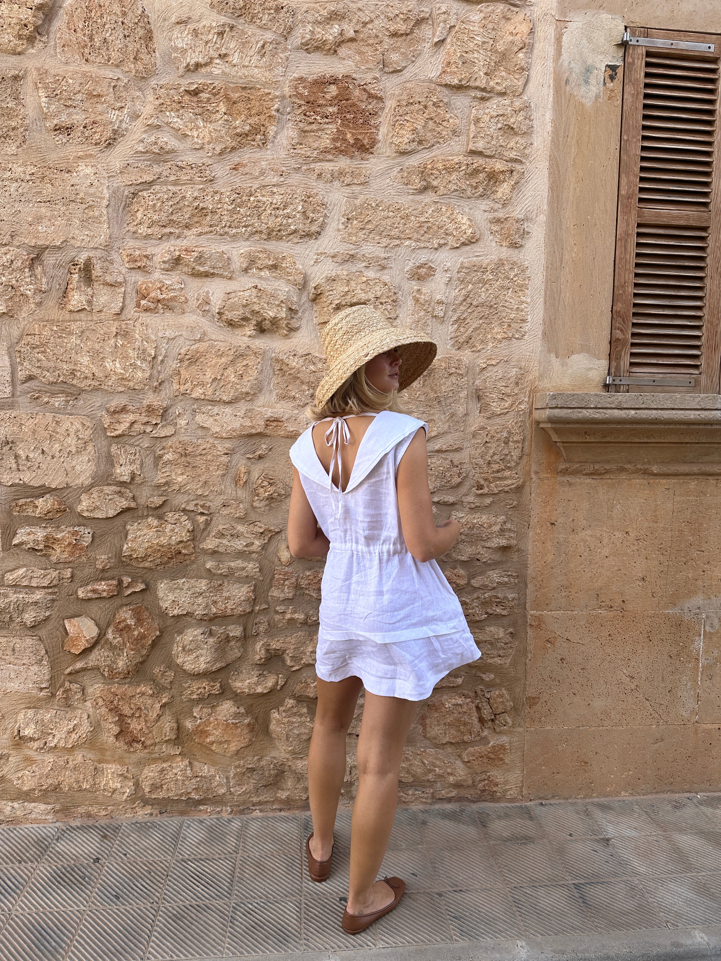 vestido de lino corto verano