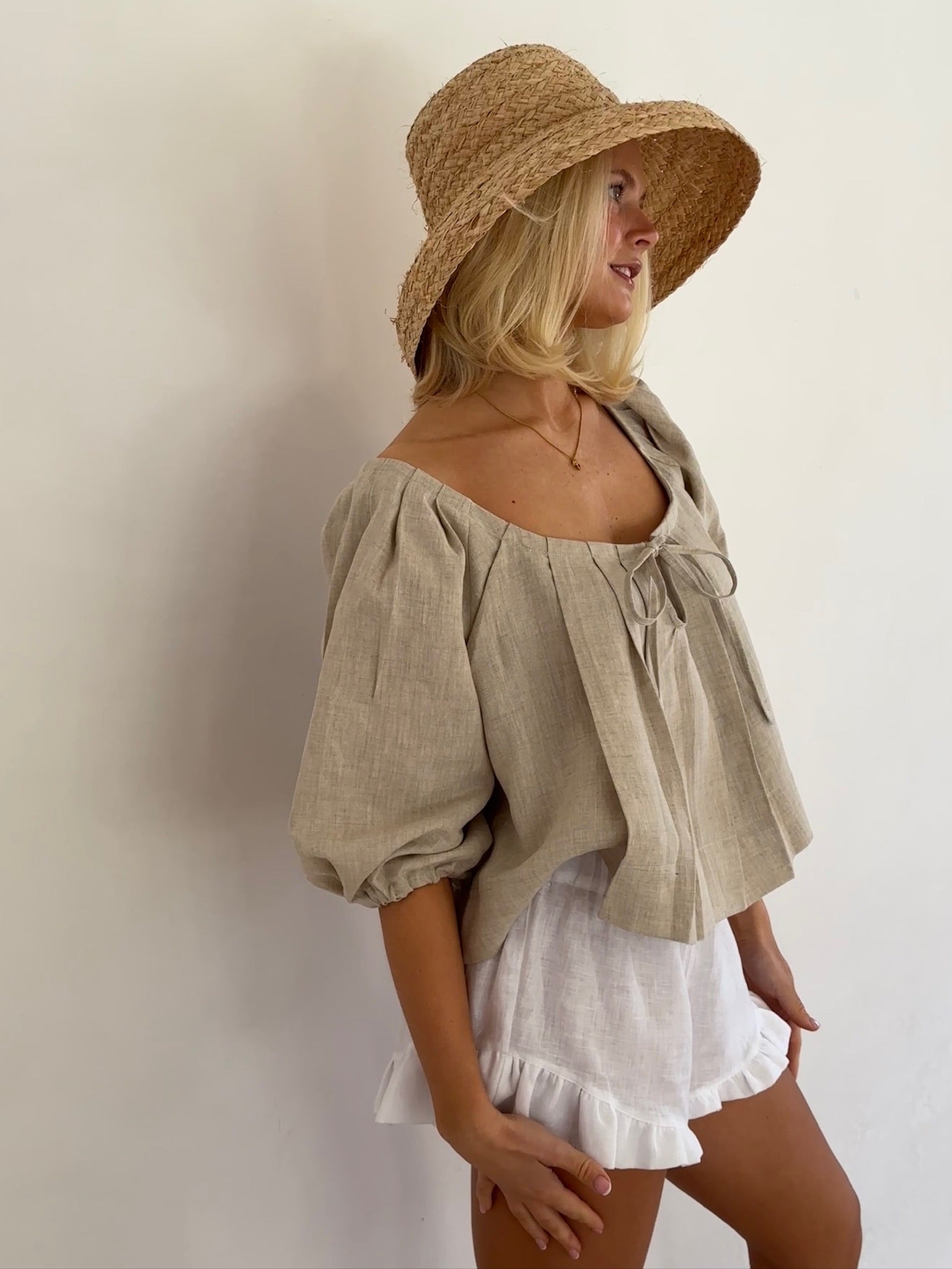 blusas en lino hecha a mano