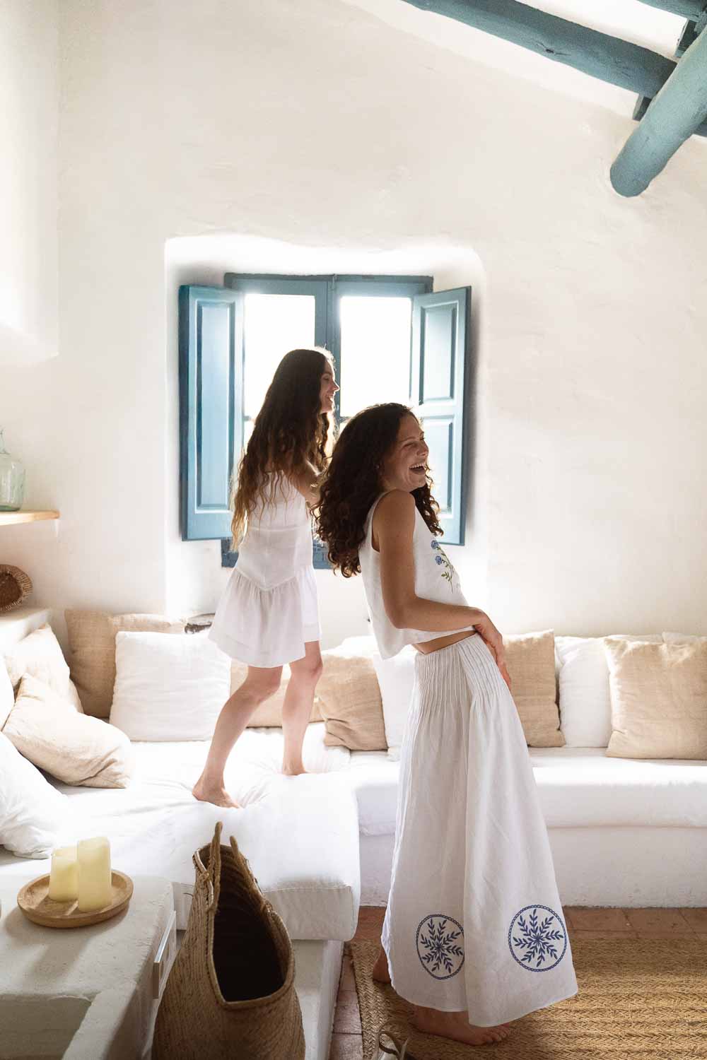 Josefina Linen Skirt | Embroidered High-Waisted Linen Skirt | Rouri