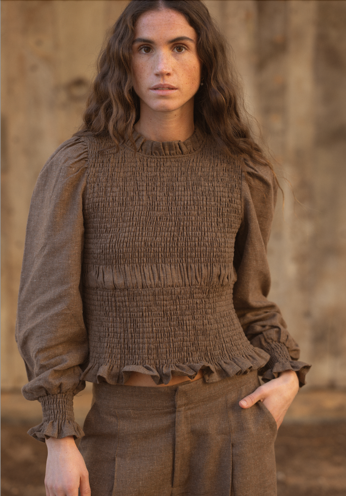 Hailey Blouse Chocolate